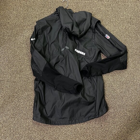 Nike Onfield Apperal NFL Raiders Half Zip Lightweight Jacket - Picture 3 of 3